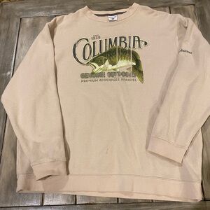 Columbia Men's Beige Crewneck Sweater